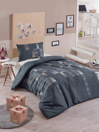 L'essentiel linge de maison Trace - Antracita, Dorado y Blanco
